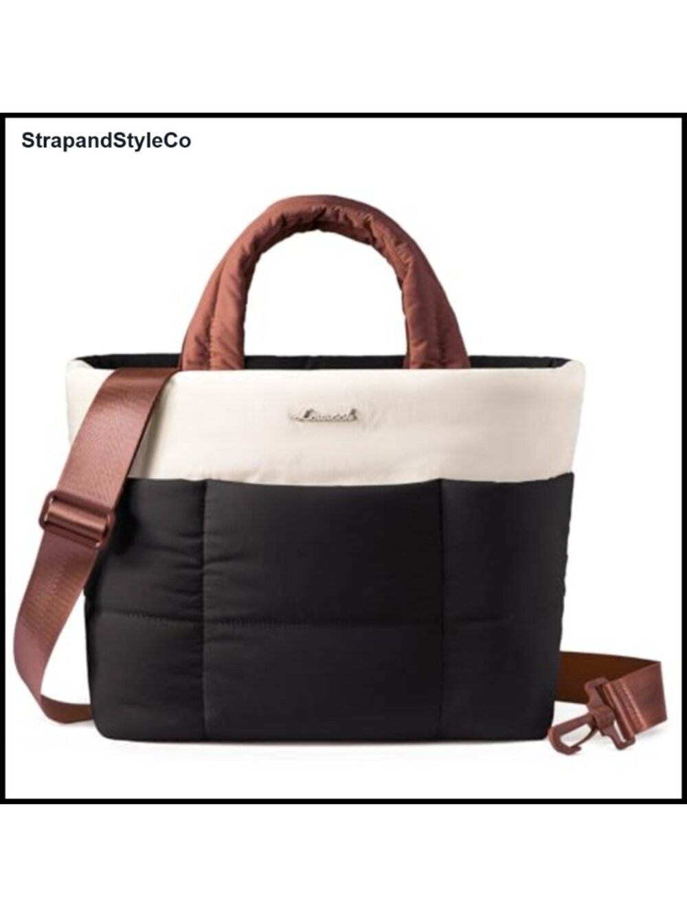 Small Puffer Tote Bag Quilted Satchel Crossbody Purse Padded Cotton
